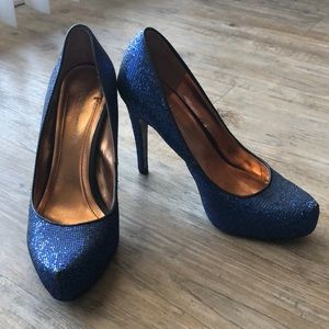 BCBGeneration blue sparkly heels